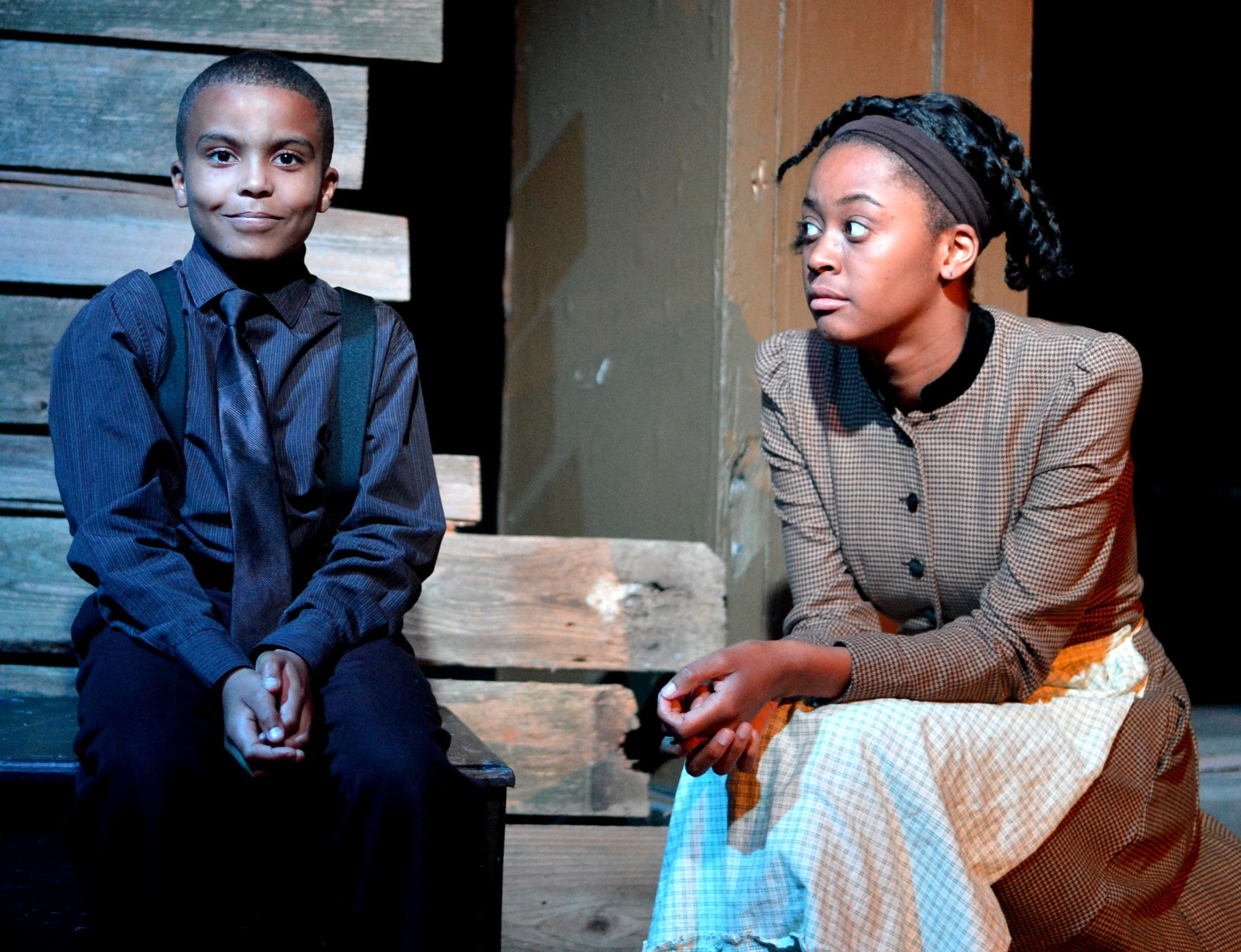 Elijah St. Martin as Young Harpo and Asia Nelson as Celie
