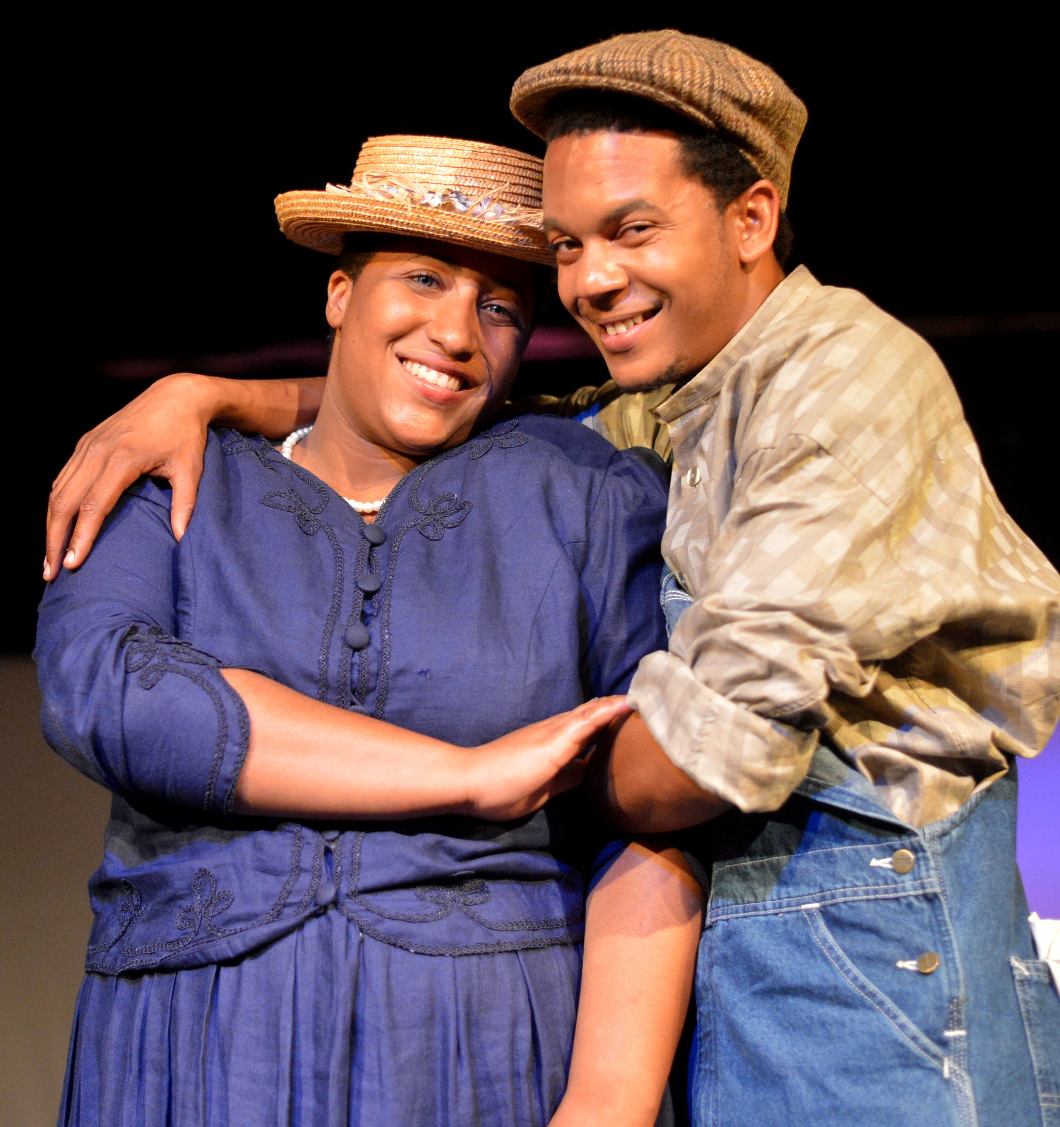Jade Hillery as Sofia and DC PauL as Harpo in The Color Purple