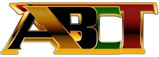 Stylized logo with the letters ABCT in black, red, and green, adorned with a gold outline.