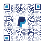 Blue dotted PayPal QR code with logo