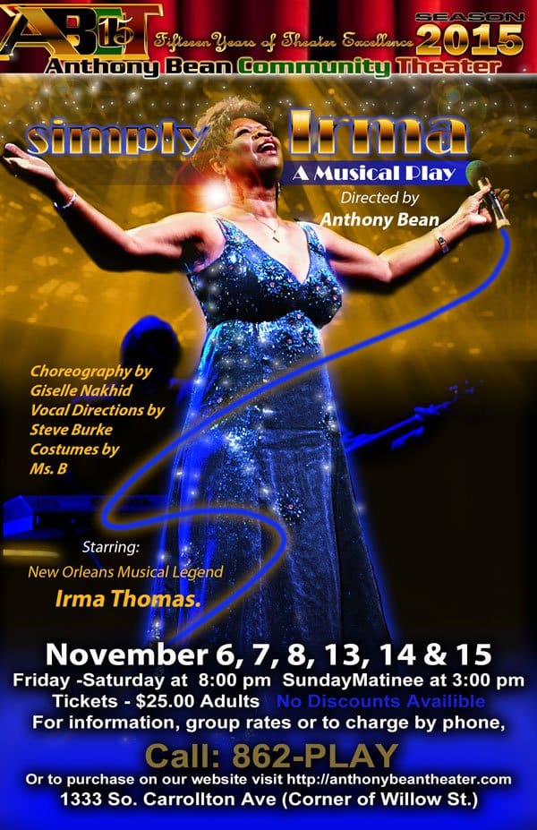 Irma Thomas musical poster