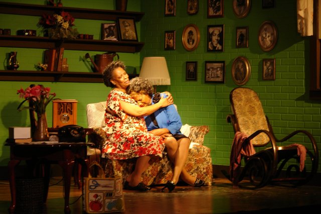 Carol Sutton and Pat McGuire Hill in The Old Settler